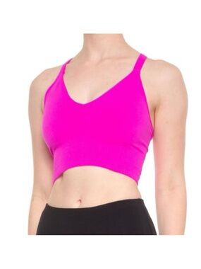 FP Movement by Free People Good Karma Crop Tank in Hot Pink - Size M/L